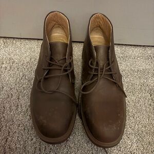 Bass Men's Brown Leather Lace-Up Chukka Boots